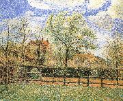 Pear trees bloom in the morning, Camille Pissarro